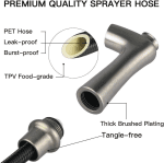 Kitchen Side Sprayer Brushed Nickel, Kitchen Sink Sprayer Head Replacement, Kitchen Sink Faucet Sprayer Hose, Kitchen Sprayer Head Replacement, Kitchen Sink Pull Out Spray Head,Kitchen Sink Spray Hose - Image 5