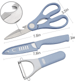 Kitchen Scissors for General Use Woman Kitchen Accessories Shears Heavy Duty Cooking Shears Left Handed Black Scissors Adults Sharp Utility Siccors for Food(B,1) - Image 2