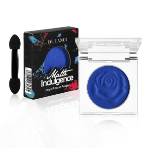 Matt Blau Lidschatten Einzelpalette Mit Applikator – Lebendige Marineblau-, Königsblau- Und Dunkelblautöne Für Augen-Make-Up –Reisefreundlich, Beliebte Farben Für Dramatische Blaue Smokey Eyes
