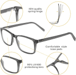 Blue Light Blocking Glasses for Women Men anti Eye Strain Computer Gaming Glasses Blue Light Filter Eyeglasses - Image 6