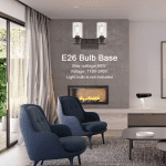 2-Light Industrial Bathroom Lighting Oil Rubbed Bronze with Clear Glass Shade, Porch Light Fixtures Wall Mount Sconces for Bedroom Living Room Kitchen (Patent No.: US D963914 S) - Image 7