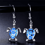 Fashion Women Earrings 2025 Fashion Blue Imitation Opal Drop Earrings Cute Turtle Animal Earrings Female Wedding Jewelry Gift - Image 6