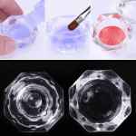 1PC Crystal Glass Acrylic Acrylic Powder Liquid Nail Cup Dappen Dish Lid Bowl Cup Holder Equipment Nail Tools - Image 3