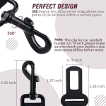 Dog Seat Belt,3 Piece Set Retractable Dog Car Seatbelts Adjustable Pet Seat Belt for Vehicle Nylon Pet Safety Seat Belts Heavy Duty & Elastic & Durable Car Harness for Dogs - Image 6