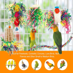 Bird Shredding Foraging Toys - Parakeet Chewing Hanging Toy, Shredded Paper Cage Accessories for Conure, Cockatiel, Budgies, Lovebird, Parrotlet (Without Rope Perch) - Image 5