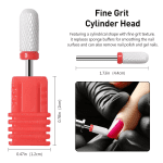 4 Pcs Ceramic Nail Drill Bits Set, 2.35Mm (3/32'') Professional Acrylic Nail File Drill Bit for Manicure Pedicure Cuticle Gel Nail Polishing - Image 7