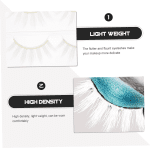 Lot De 6 Faux 3D Naturels Pour Une Tenue Longue Durée Idéal Pour Une Soirée - Image 4