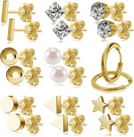 Stud Earrings for Women and Men Hypoallergenic Earrings Studs Set Dainty Stainless Steel Earrings Studs for Women Sensitive Ears