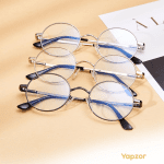 Blue Light Blocking Glasses for Women Men Metal Frame round anti Blue Light Computer Gaming Glasses Non-Prescription - Image 7