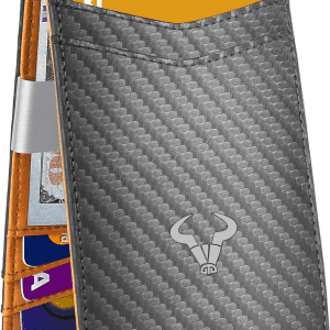 Slim Wallet Money Clip, Mens Front Pocket Wallet for Men 8 Cards 3"X4.25",Rfid Blocking,Gift Boxed