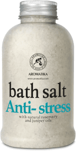 De-Stress Bath Salt 21.16 Oz W/Natural Rosemary & Juniper Oils - Natural Bath Sea Salts 600G - Best for Good Sleep - Relaxing - Calming - Body Care - Beauty - Aromatherapy