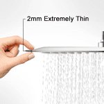 12 Inch Rain Shower Head with 16 Inch Extension Shower Arm, Square Ultra Thin 304 Stainless Steel Large Rainfall Shower Head Chrome Polish, Waterfall Full Body Coverage Waterfall Shower Head - Image 3