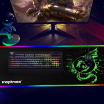 Large RGB Mouse Pad Anime Dragon Mouse Mat LED with 15 Lighting Modes for Gaming 31.5 X 12 Inch (Green) - Image 6