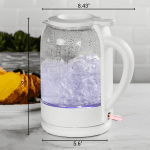 Electric Kettle with 1.5L Borosilicate Glass, 1500W Fast Boiling Water Heater for Coffee or Tea, Prontofill Technology, Auto Shut-Off, Boil-Dry Protection & Stainless Steel Filter, White KG516W - Image 6