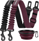 Dog Seat Belt,3 Piece Set Retractable Dog Car Seatbelts Adjustable Pet Seat Belt for Vehicle Nylon Pet Safety Seat Belts Heavy Duty & Elastic & Durable Car Harness for Dogs