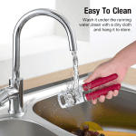 Can Opener Manual Portable Handheld Heavy Duty Hand Can Opener Smooth Edge, Comfortable Grip Safety Can Openers, Sharp Cutting Wheel, Easy Turn Knob, Built in Bottle Opener(Red) - Image 5