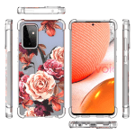 Phone Design for Samsung Galaxy A72 Case, Clear Flexible Soft Rubber Slim TPU Cover, Purple Flower - Image 6