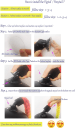 Helmet Pigtails Gradient Ramp Helmet Braids Ponytail Helmet Hair with Suction Cup for Motor Bike 1PCS 24Inch (Helmet Not Included) - Image 6