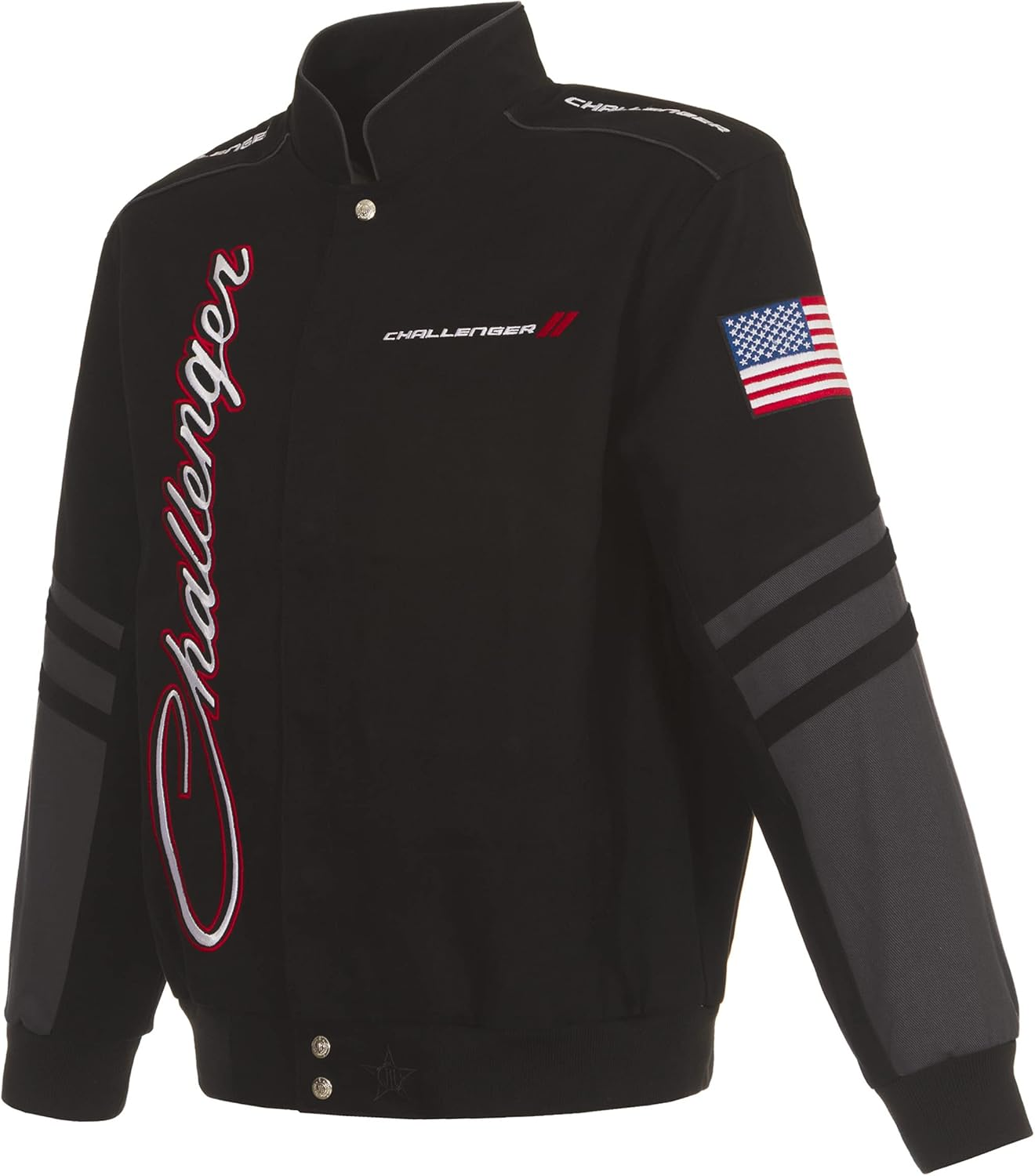 0d4ada43b03c951229cdc11a34553ea6-1.png Men'S Dodge Challenger Jacket an Embroidered Classic Twill Coat - Image 1