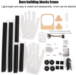 ITX Test Bench Computer Case PC Test Bench, ITX Computer Open Air Case Bracket Aluminum DIY Bare Frame, ATX Case Open Air Computer Case ITX Motherboard Test Bench-Black - Image 3