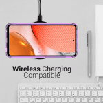 for Samsung Galaxy A72 Phone Case, Clear Slim Fit Lightweight Hard Cover TPU, Purple Bumper - Image 7