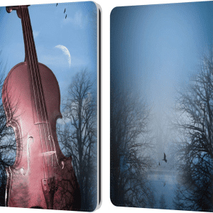 Officially Licensed Mark Ashkenazi Violin Music Leather Book Wallet Case Cover Compatible with Kindle Paperwhite 1/2 / 3