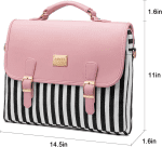 Computer Bags for Women, Laptop Bag 14 Inch, Laptop Case with Trolley Sleeve, Pink Messenger Bag, Super Cute Laptop Sleeve - Image 5