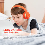 Kids Wireless On-Ear Headphones, Orange, 55H Playtime, Bluetooth 4.0+ - Image 6
