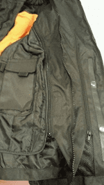 Men'S Motorcycle Black/Orange MESH Riding Jacket W/Removable RAIN Jacket Liner (XL Regular) - Image 5