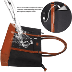 Woman Laptop Tote Bag,Usb Teacher Bag Large Work Bag Purse Fits 17.3 in Laptop,Lightweight Waterproof Computer Shoulder/Messenger Bag(Ablack) - Image 6