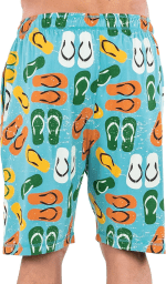 Pajama Shorts for Men, Men'S Pajama Bottoms, Sleepwear, Summer, Boating, Beach (Flip Flops, Large) - Image 2