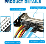 Dual SSD/HDD Metal Mounting Bracket Kit 2.5 to 3.5, Convert Any 2.5 Inch Solid State Drive/Hdd into One 3.5 Inch Drive Bay - Image 2