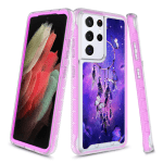 Samsung Galaxy S21 plus 5G Case,  Graphic Design Shockproof Impact Resistant Protective Full-Body Rugged Clear Hybrid Bumper Case for Samsung Galaxy S21 plus 5G (Pink Flower) - Image 8