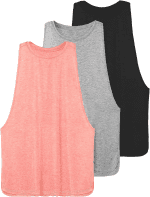 Workout Tank Tops for Women Running Muscle Tanks Sleeveless Loose Fit Gym Yoga Sport Shirts 3-5 Pack