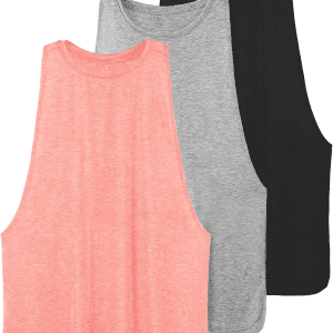 Workout Tank Tops for Women Running Muscle Tanks Sleeveless Loose Fit Gym Yoga Sport Shirts 3-5 Pack