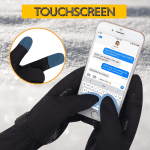 Winter Gloves Waterproof Gloves Cycling Gloves Bike Gloves Biking Gloves Driving Gloves Riding Gloves Touchscreen Gloves Snow Gloves Ski Gloves Bicycle Gloves for Men Women (Black, XXL) - Image 2