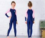 Youth Girls Boys One Piece Water Sports Sun Protection Rash Guard UPF 50+ Long Sleeves Full Suit Swimsuit Wetsuit - Image 4