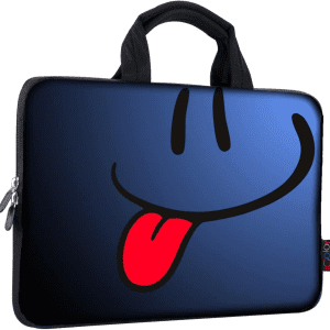 Smile 14 15 15.4 15.6 Inch Laptop Handle Bag Computer Protect Case Pouch Holder Notebook Sleeve Neoprene Cover Soft Carring Travel Case for Dell Lenovo Toshiba HP Chromebook ASUS Acer ICB-05