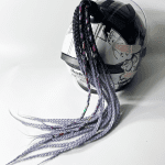 Helmet Pigtails Gradient Ramp Helmet Braids Ponytail Helmet Hair with Suction Cup for Motor Bike 1PCS 24Inch (Helmet Not Included) - Image 4