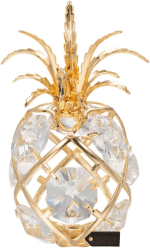 24K Gold Plated Clear Crystal Studded Mini Pineapple Ornament – Elegant Tabletop Showpiece for Home Décor Unique Gift for Mom, Grandma, Wife, Aunt – Mothers Day, Thanksgiving, Holiday Present - Image 2
