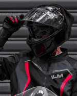 Motorcycle Helmets Modular Full Face Moped Helmet Flip up Dual Visor for Adult DOT WS202 (Gloss Black, Small) - Image 8