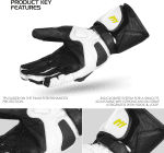 Laguna Motorcycle Gloves for Men, Goat Leather Touchscreen, Laguna Summer, Knuckle & Finger Protection, Motorbike Racing Riding Biker Gloves, Adjustable Wrist - Image 4