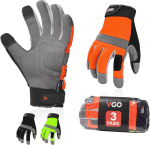3Pairs Safety Work Gloves,Builder Gloves,Gardening Gloves,Light Duty Mechanic Gloves(Size S,3Colors,Sl7584)