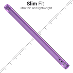 for Samsung Galaxy A72 Phone Case, Clear Slim Fit Lightweight Hard Cover TPU, Purple Bumper - Image 4