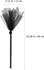 Halloween Witch Broom, Broom Props Witch Broom Witch Halloween Costume Party Decor for Teen Prop 1Pc (Black) - Image 3