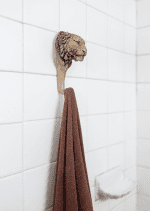 Tiger Head Shaped Single Hook Hanger Rustic Animal Coat Hat Towel Key Holder Hooks Decorative for Wall (Tiger) - Image 5
