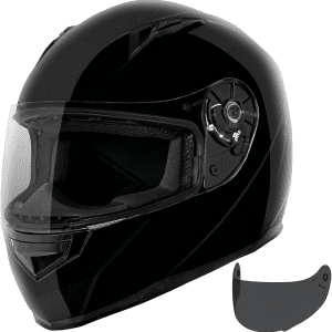 VX Lightweight Full Face Motorcycle Street Bike Helmet with Extra Tinted Visor, Coolmax Technology & OTG Ready, DOT Approved