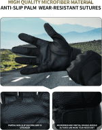 Tactical Gloves,Motorcycle Gloves for Men and Women Touchscreen Motorcycle Gloves Knuckle Motocross Gloves Airsoft Gloves Motorbike Gloves ATV Gloves Motorcycle Accessories - Image 4