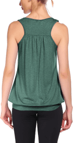 Workout Tops for Women Yoga Tank Top Loose Fit Racerback Tops Sleeveless round Neck Athletic Tank Top - Image 3
