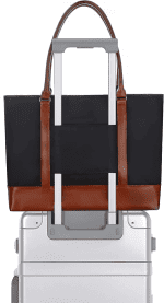 Woman Laptop Tote Bag,Usb Teacher Bag Large Work Bag Purse Fits 17.3 in Laptop,Lightweight Waterproof Computer Shoulder/Messenger Bag(Ablack) - Image 3